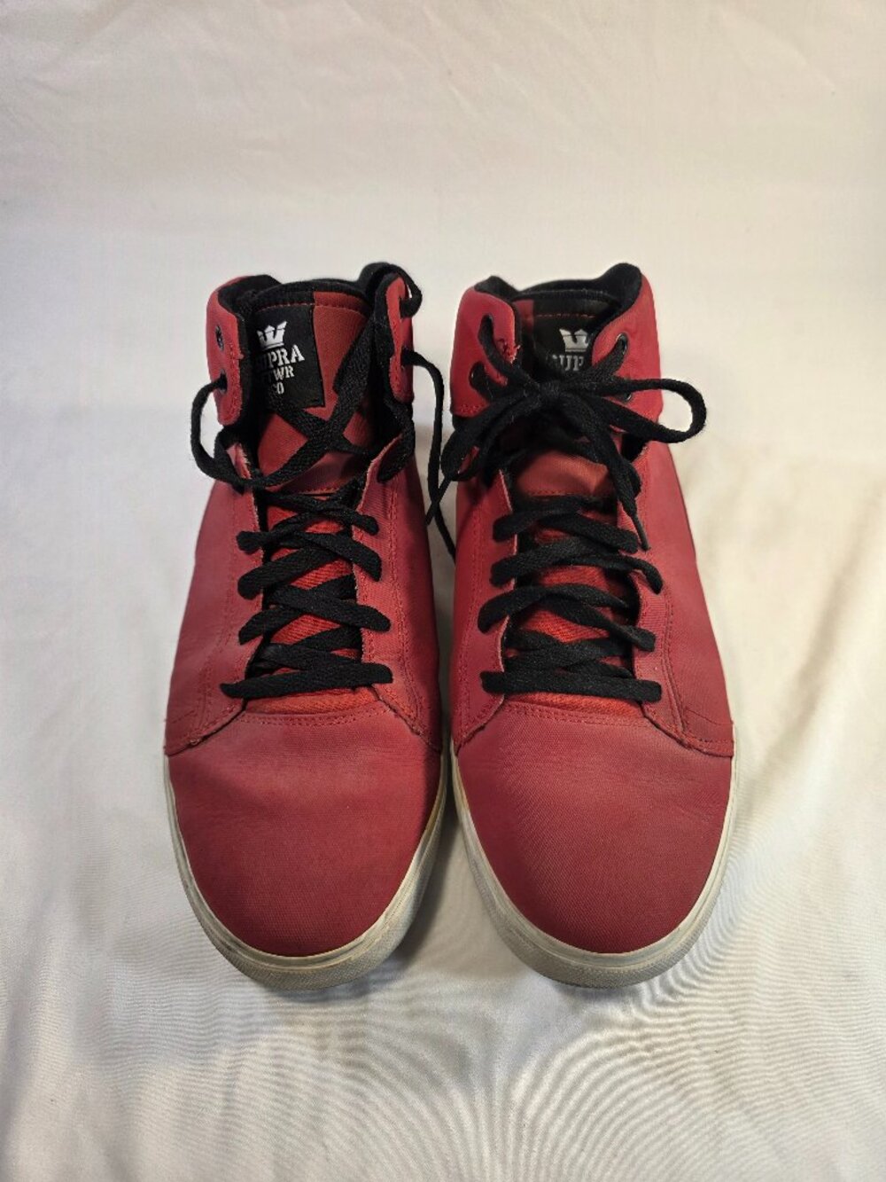 Supra Ftwr Co Supra TK Red Mid Top Skate Shoes US Mens 12